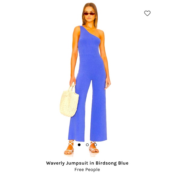 FREE PEOPLE WAVERLY JUMPSUIT IN BIRDSONG BLUE NEW WITH TAGS - Picture 3 of 5
